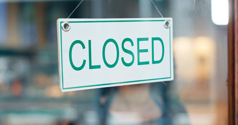 Closed closing shuttering out of business going out of business